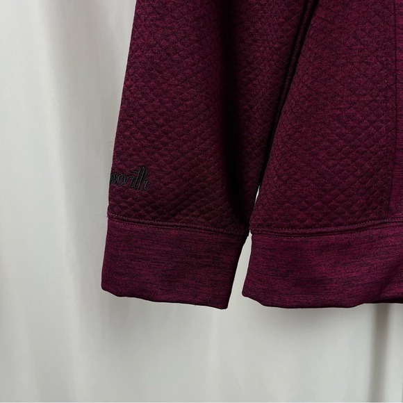 Huntworth XL Plum Jewel Tone Quilted Sweatshirt Heavy Long Sleeve Shirt - Picture 3 of 7